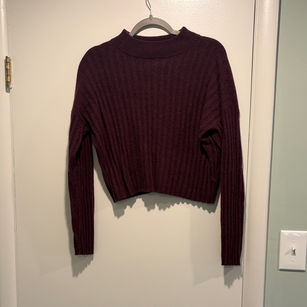 Madewell Plum Ribbed Sweater